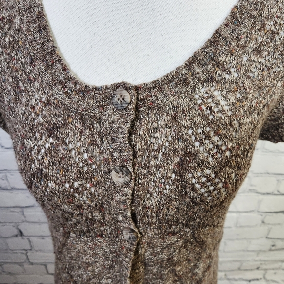 Maurices Women's Brown Knit Button Cardigan Down Sweater Top Size Medium - Picture 3 of 10